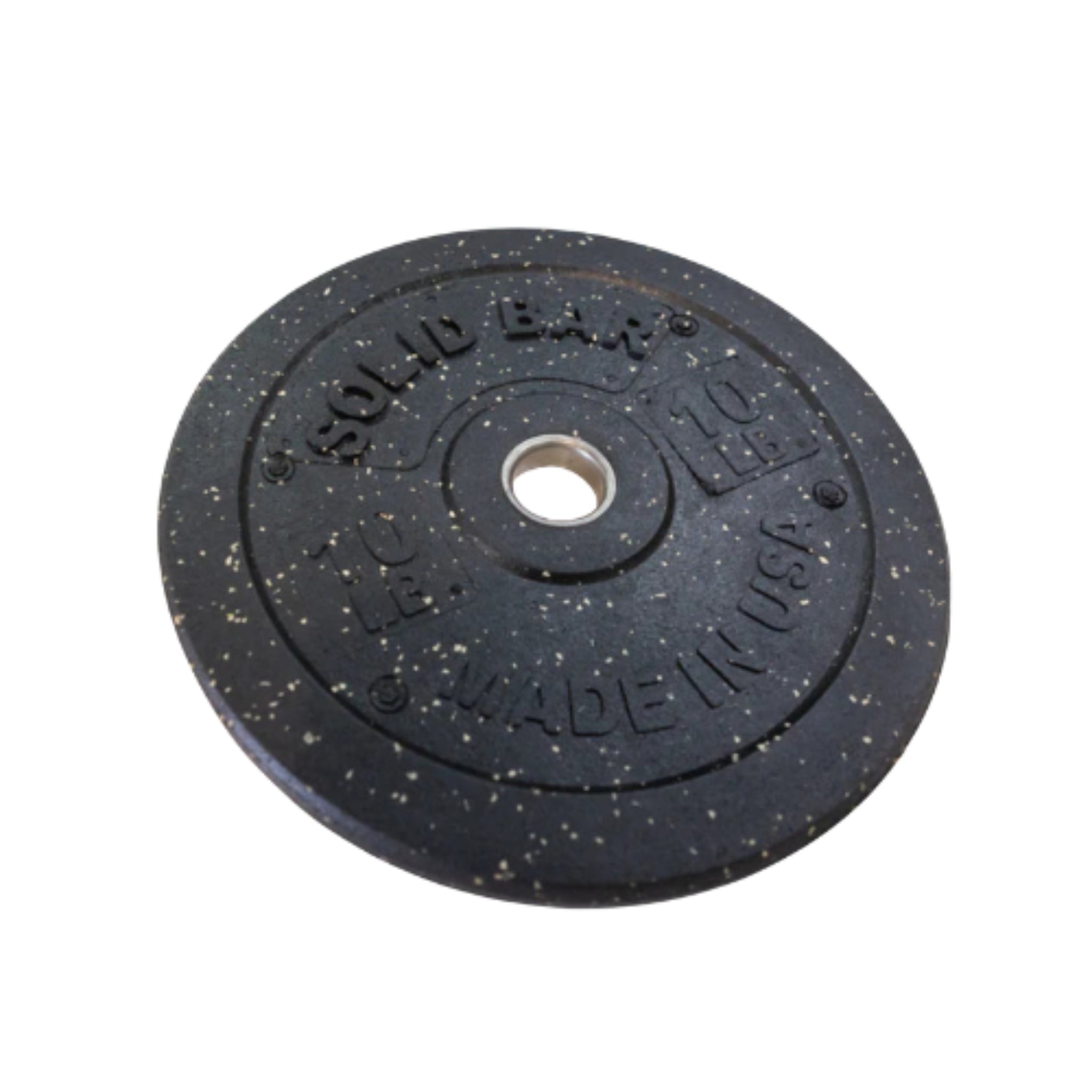 Solid Bar Fitness Bumper Plates 10-45Ibs