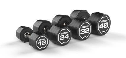 Escape Fitness 5-75lb Nucleus Urethane Dumbbell Set