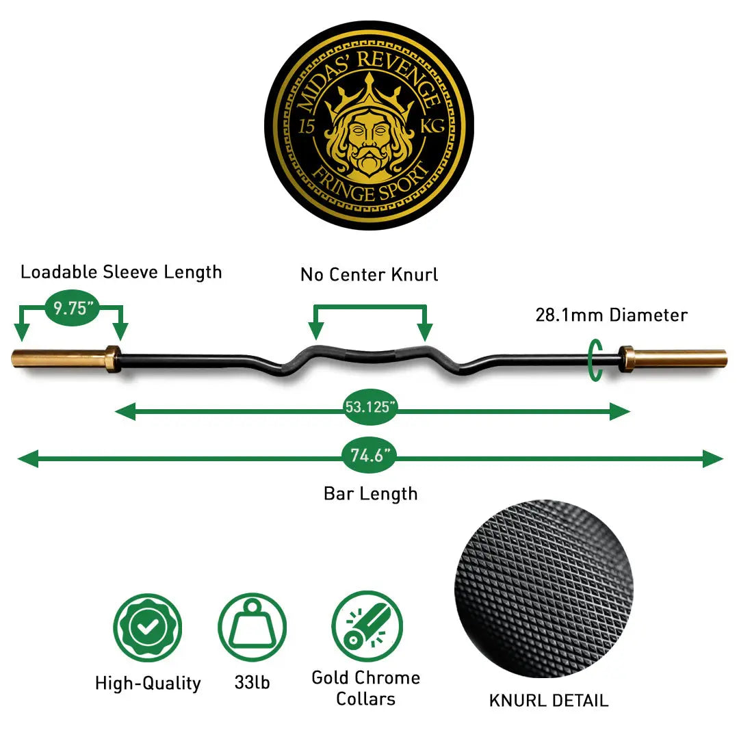 Fringe Sport Midas Revenge Rackable Curl Bar