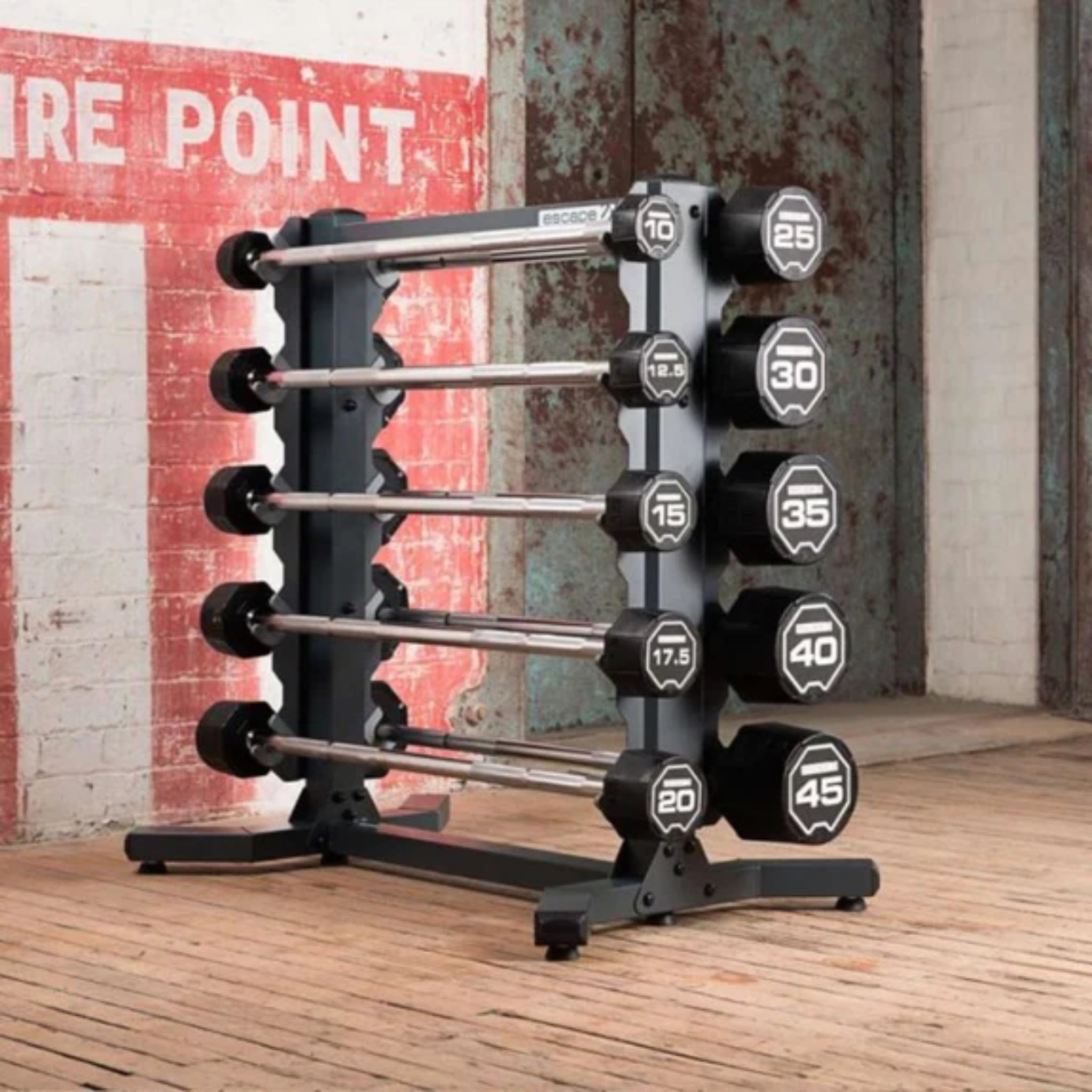 Escape Fitness Barbell Storage Rack – 5 or 10 Bar Capacity