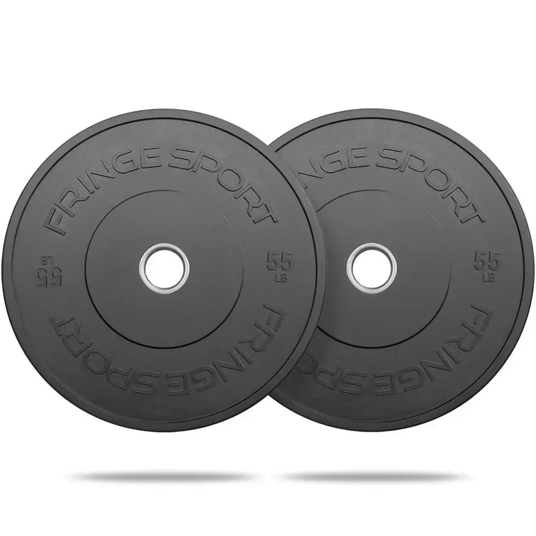 Fringe Sport MilSpec Black Bumper Plate – 55LB Pair