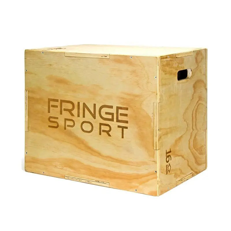 Fringe Sport Multi-Sided Plyometric Box – Mini 16x18x20" (3-in-1 Wooden Jump Box)