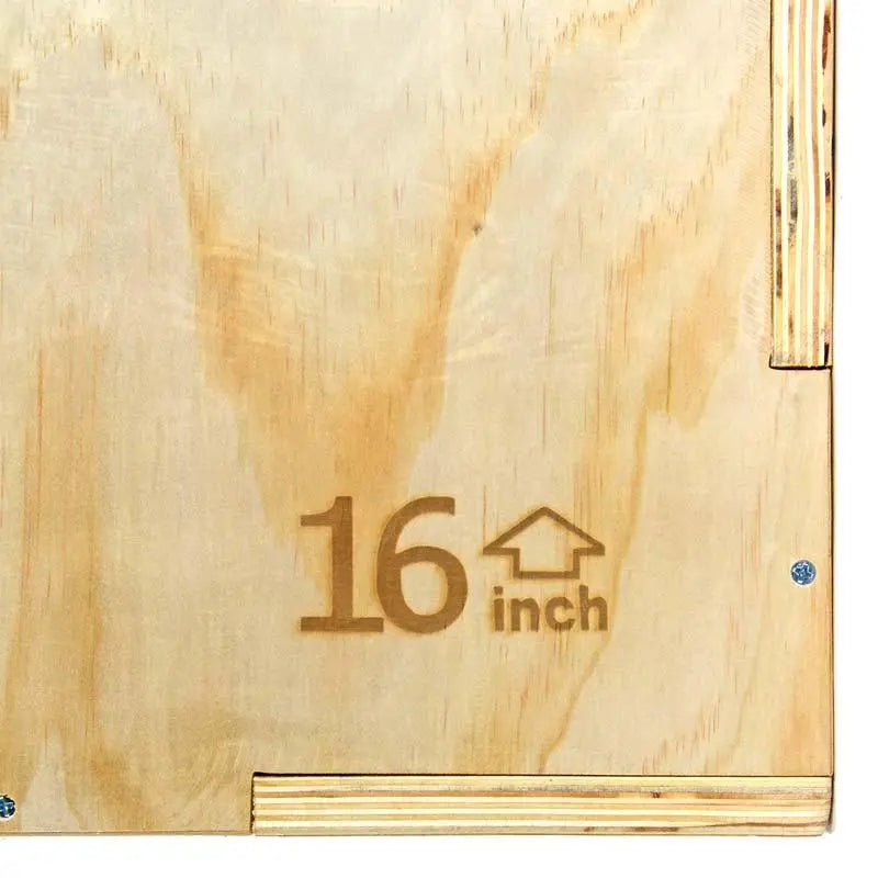 Fringe Sport Multi-Sided Plyometric Box – Mini 16x18x20" (3-in-1 Wooden Jump Box)