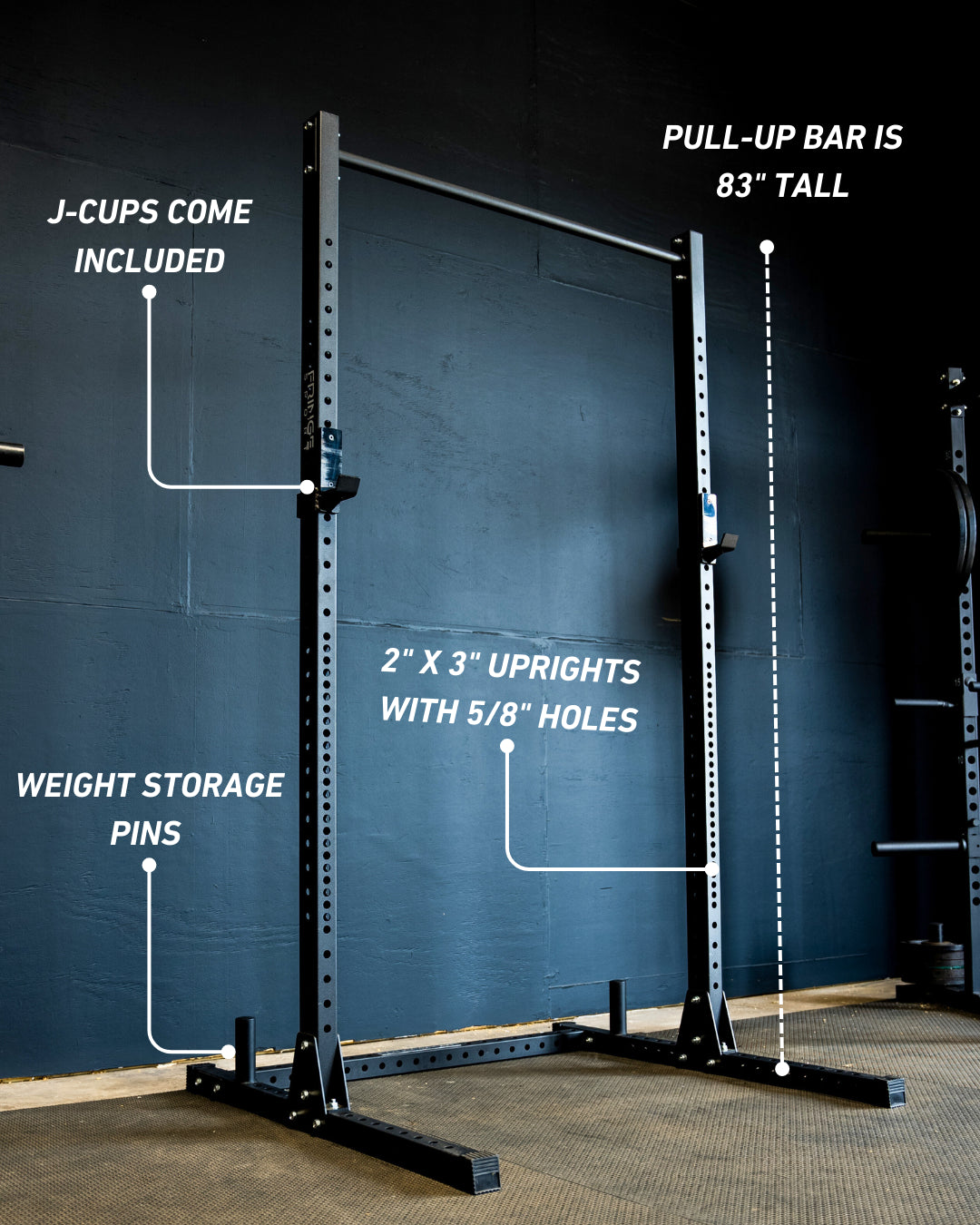 Fringe Sport Garage Series Squat Rack Pull Up Bar