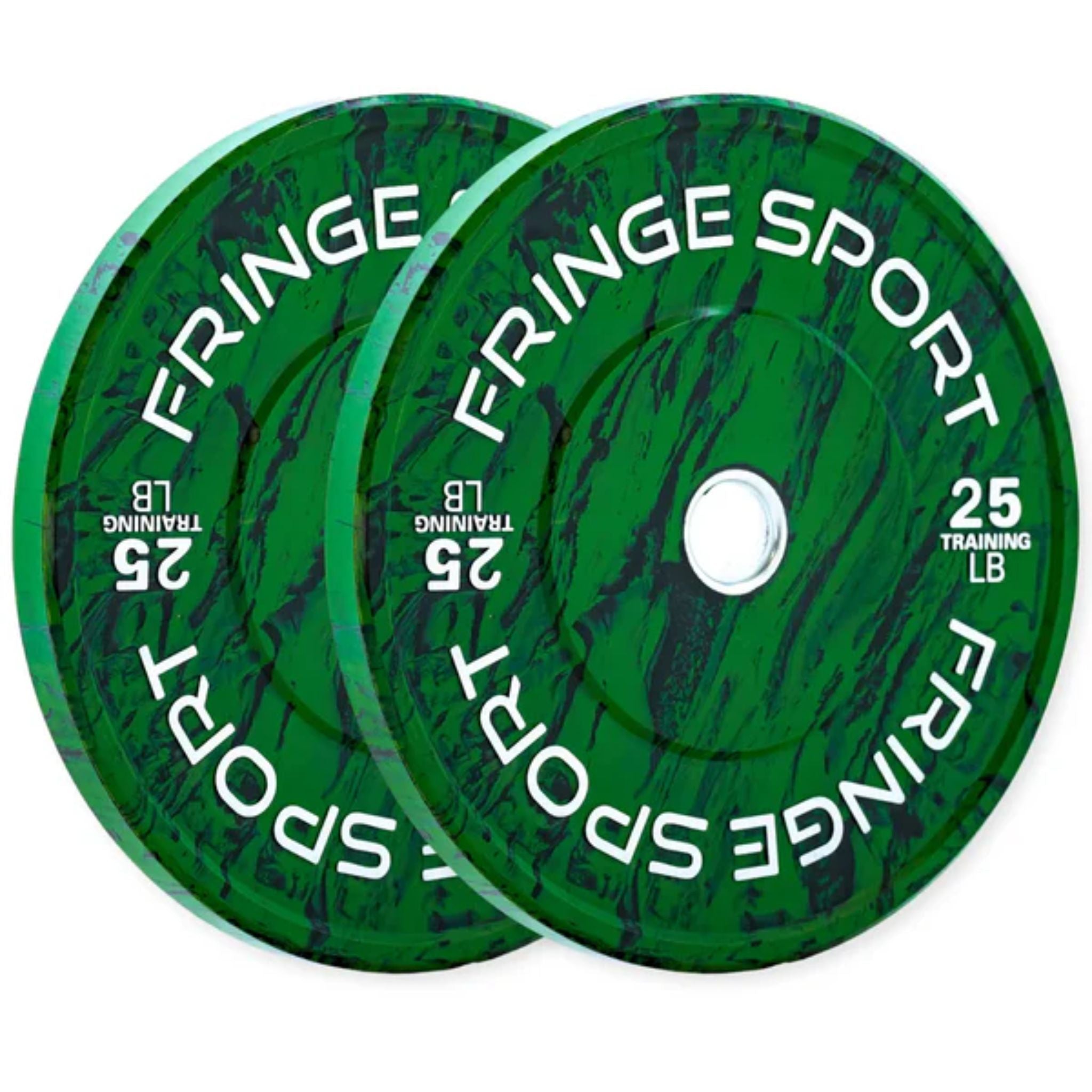 Fringe Sport Savage Bumper Weight Plates Pair 25 lb Each Plate Green