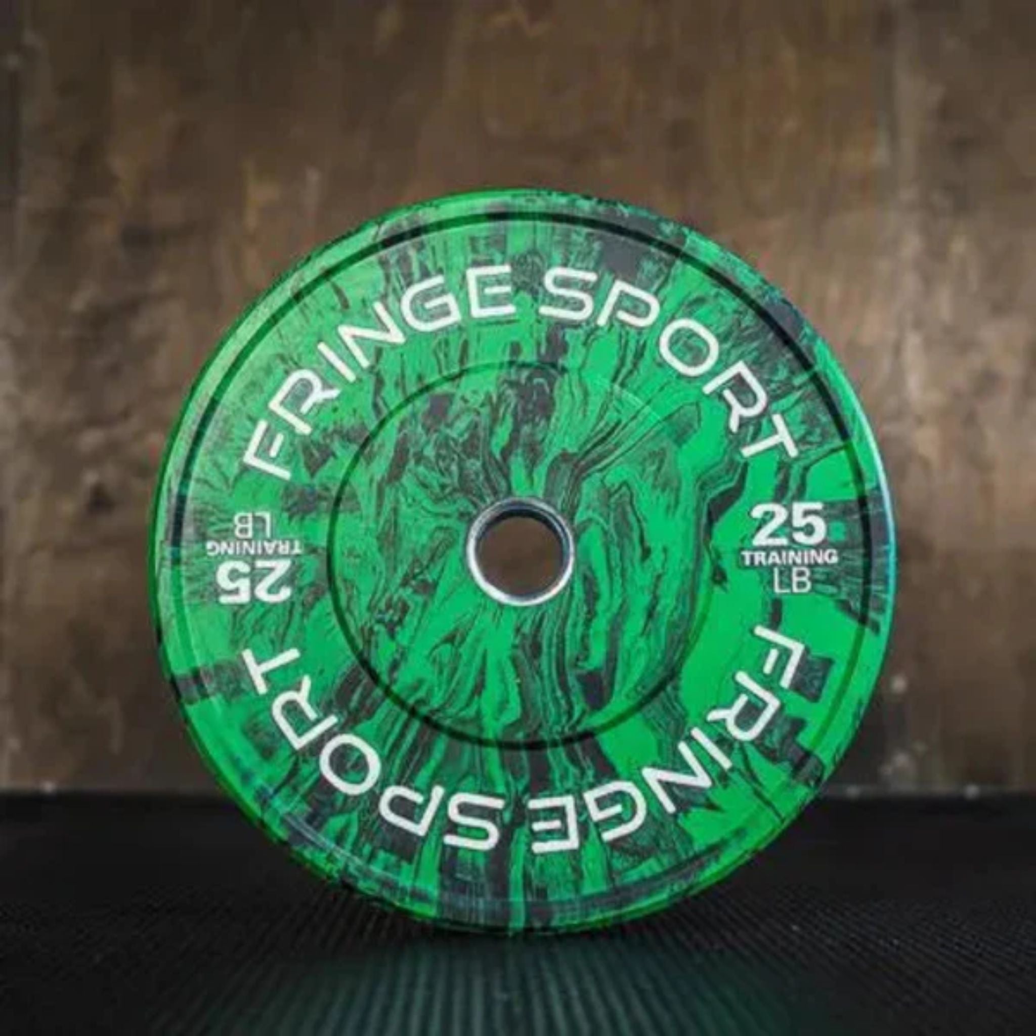 Fringe Sport Savage Bumper Weight Plates Pair 25 lb Each Plate Green