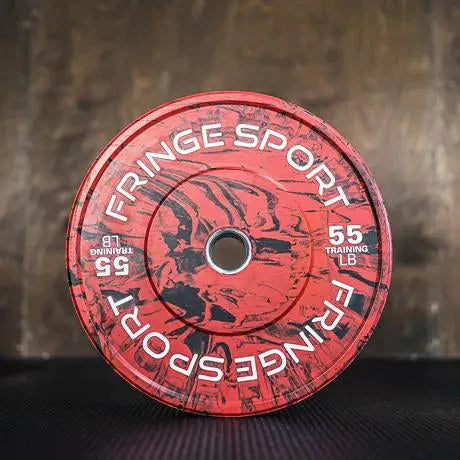 Fringe Sport Savage Bumper Weight Plates Pair 55 lb Each Plate Red