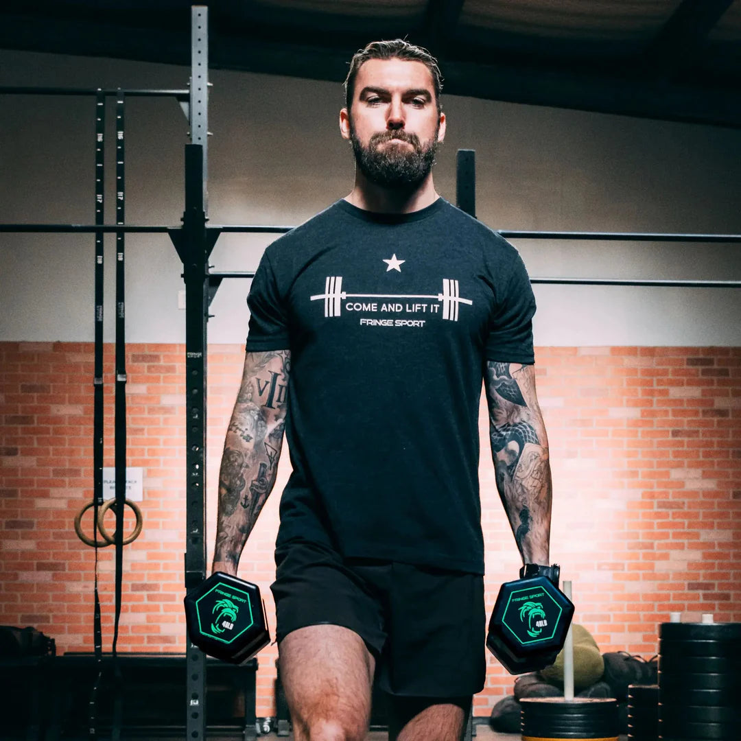 Fringe Sport Silverback Rubber Dumbbell Set – 80 to 100 lb (5 Pairs)