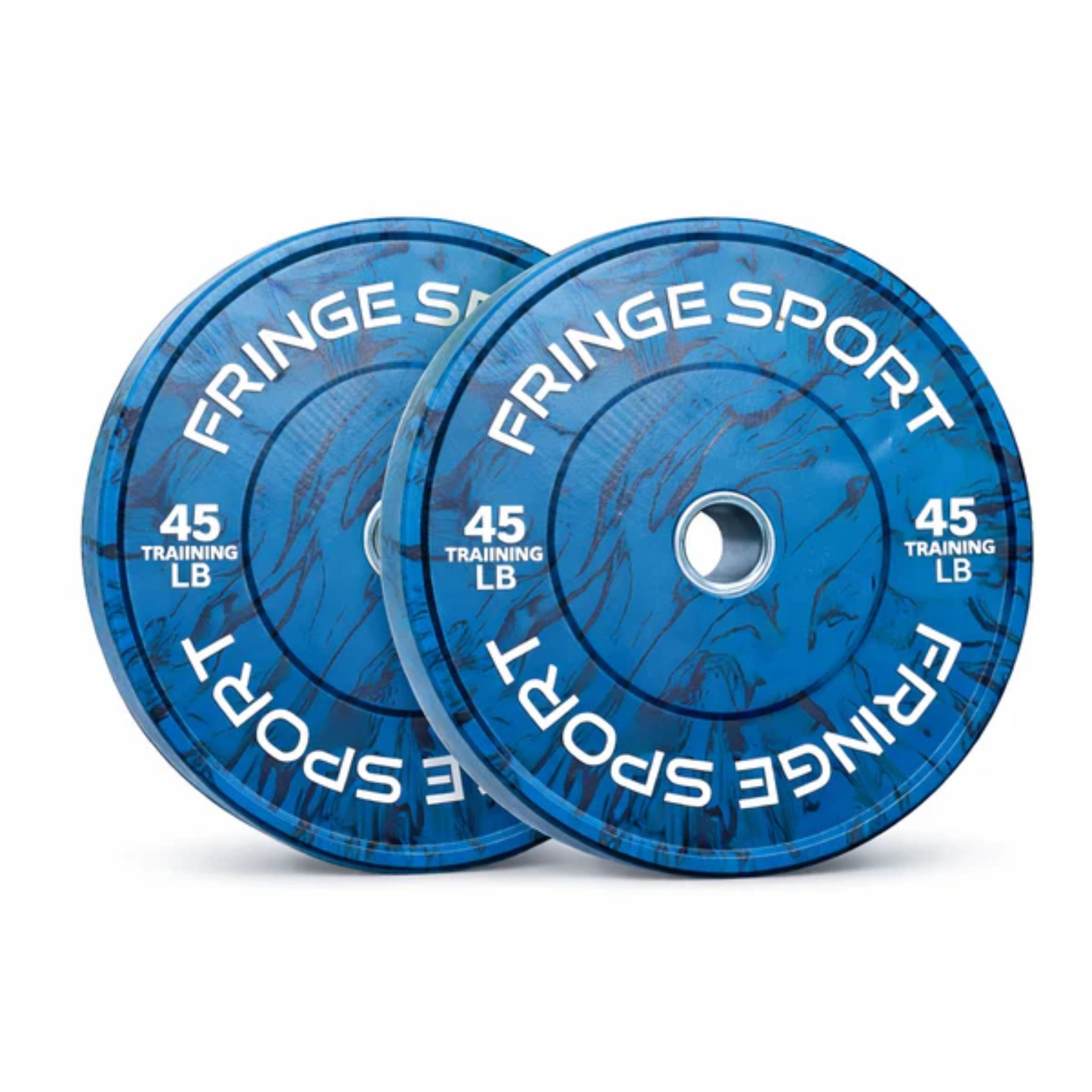 Fringe Sport Savage Bumper Weight Plates Pair 45 lb Each Plate Blue