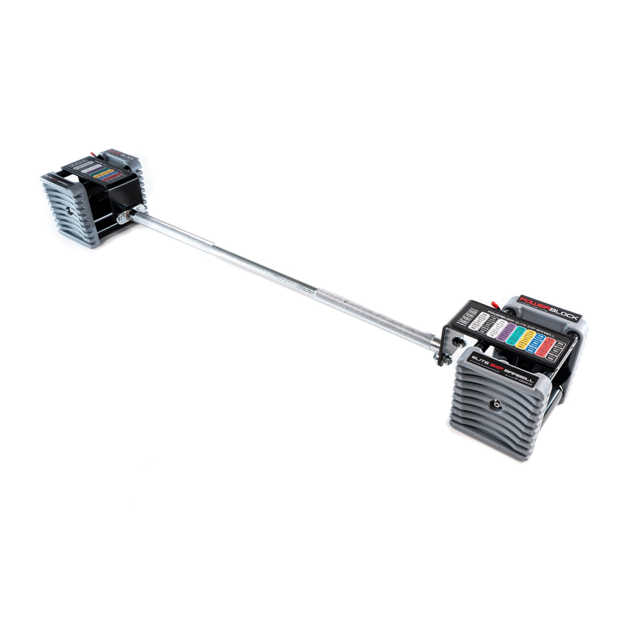 PowerBlock Elite EXP Straight Bar Adjustable Barbell Attachment Silver