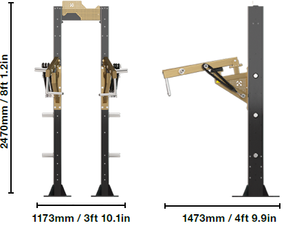 Escape Fitness Octagon Load Press Station, Bolt Down with Resistance Bands