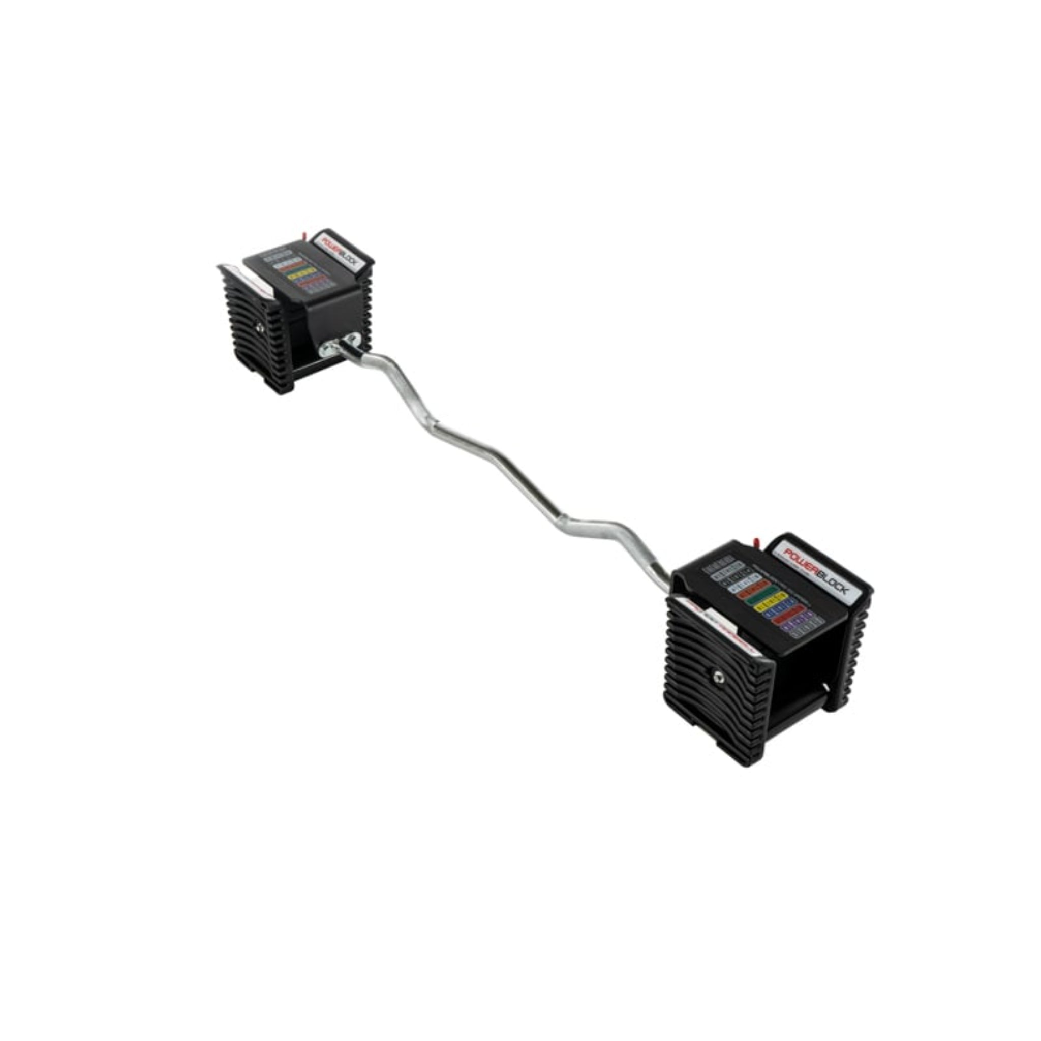 PowerBlock Pro 100 EXP EZ Curl Bar Adjustable Barbell Attachment Silver