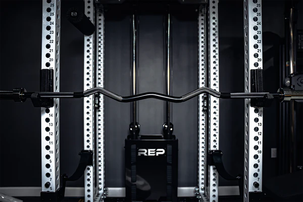 Bare Steel Equipment Rackable Skull Crusher Curl Bar – 35lb, 30mm, Black Phosphate