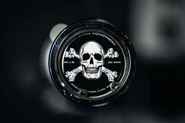 Bare Steel Equipment Rackable Skull Crusher Curl Bar – 35lb, 30mm, Black Phosphate