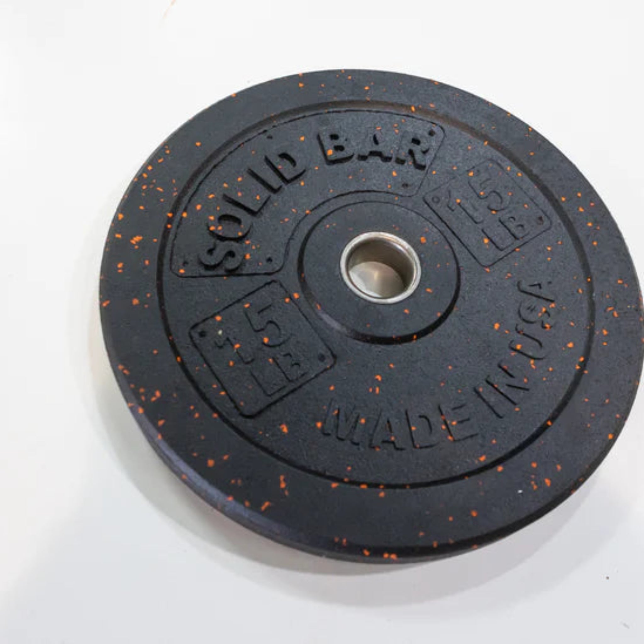 Solid Bar Fitness Bumper Plates 10-45Ibs