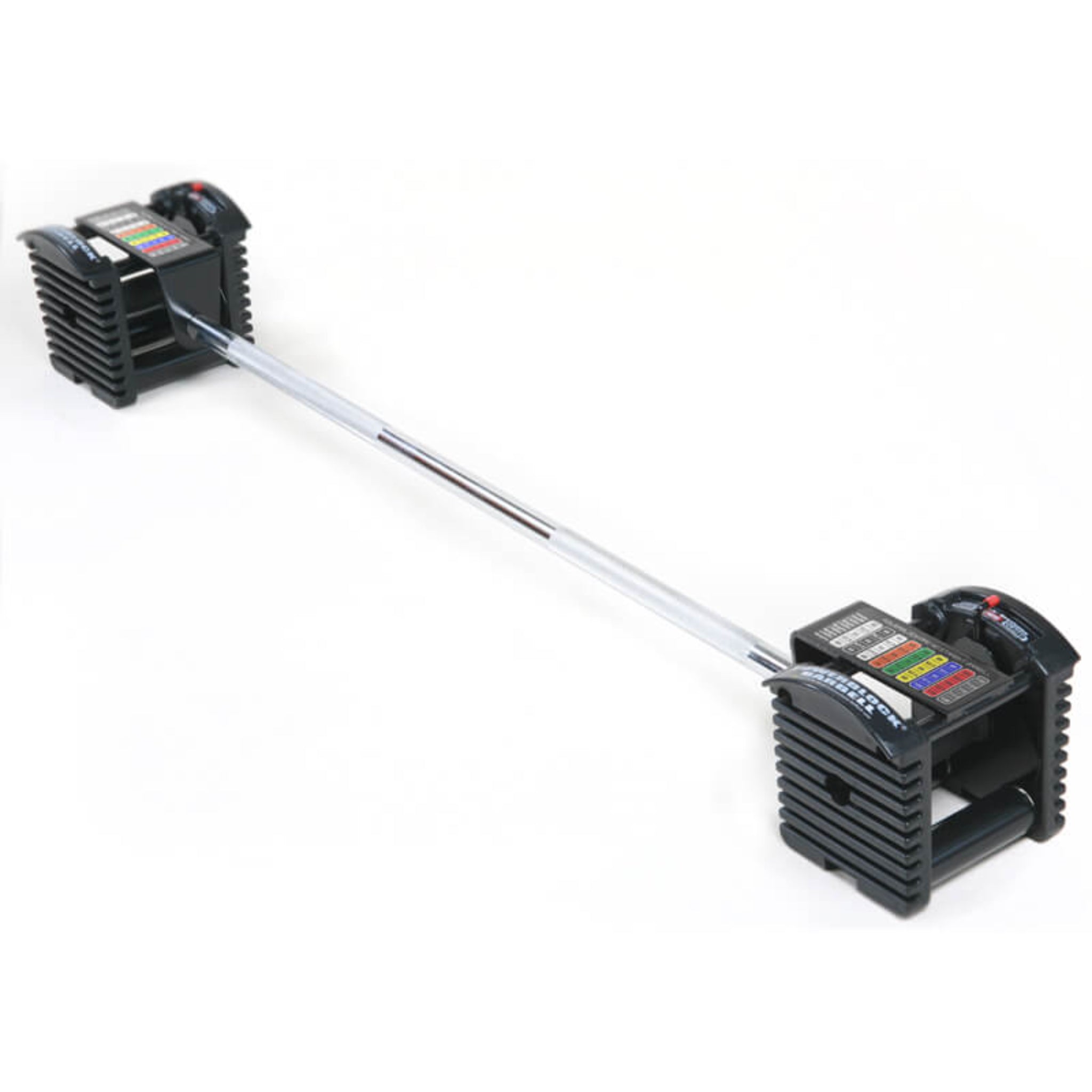 PowerBlock Pro Straight Barbell Attachment Adjustable Barbell Bar Silver