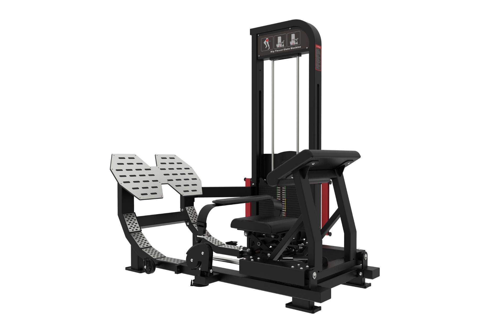 Excel Selectorized Hip Thrust Glute - Muscle D Fitness - Selectorized Glute Drive - Band Compatable