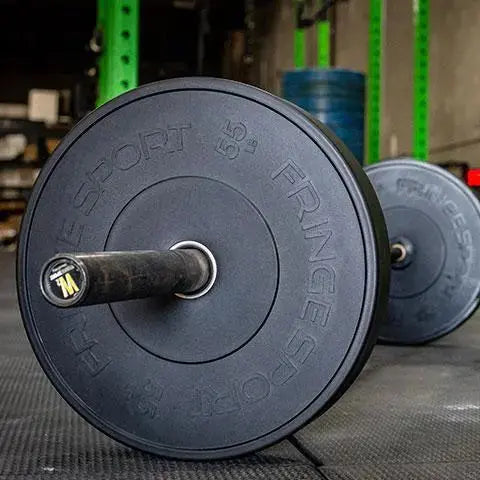 Fringe Sport MilSpec Black Bumper Plate – 55LB Pair