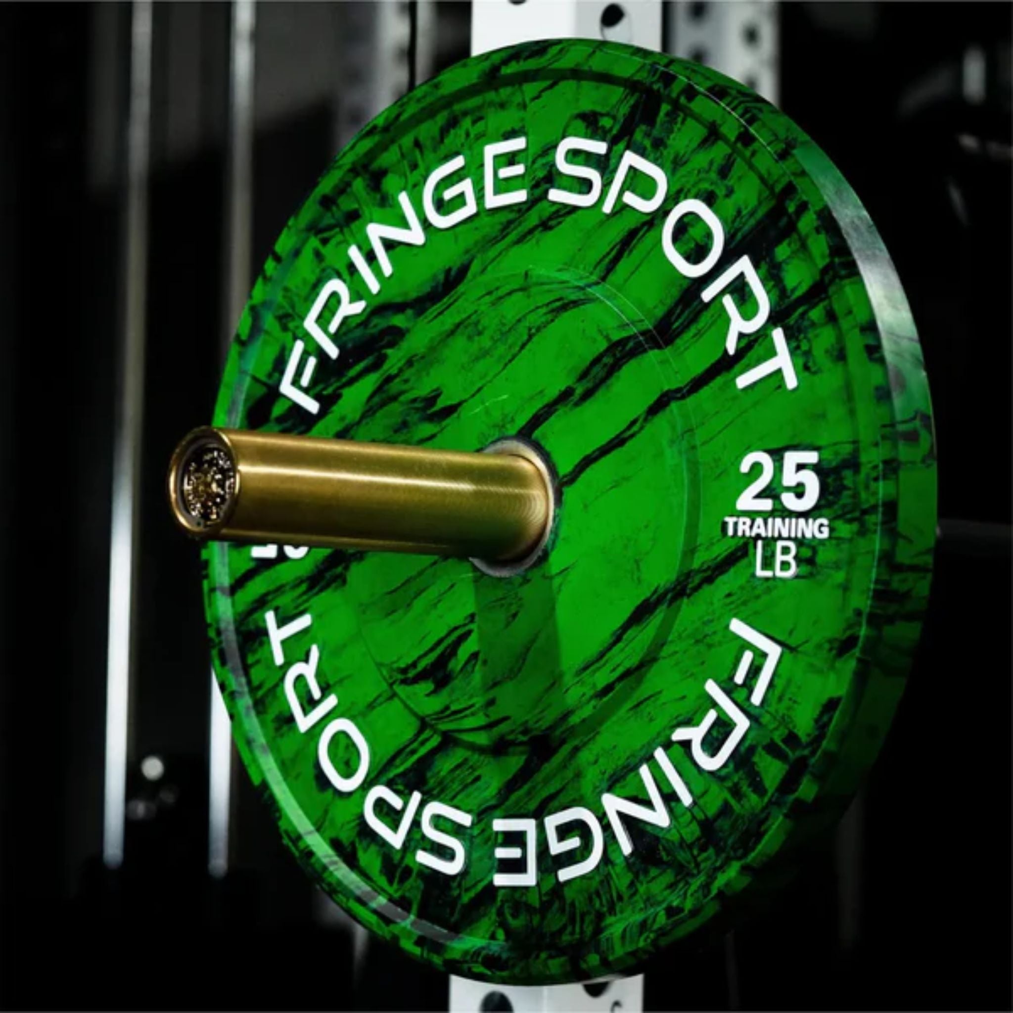 Fringe Sport Savage Bumper Weight Plates Pair 25 lb Each Plate Green