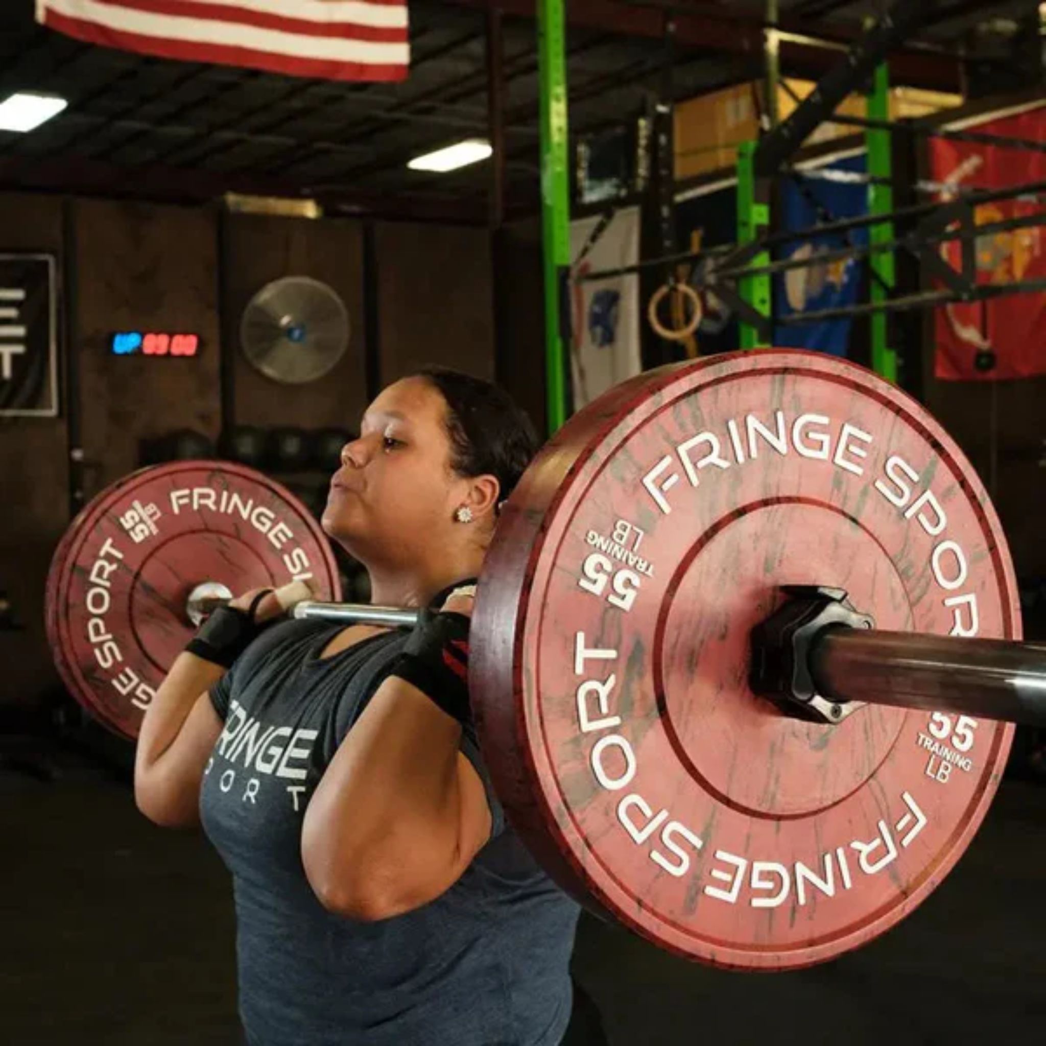 Fringe Sport Savage Bumper Weight Plates Pair 25 lb Each Plate Green