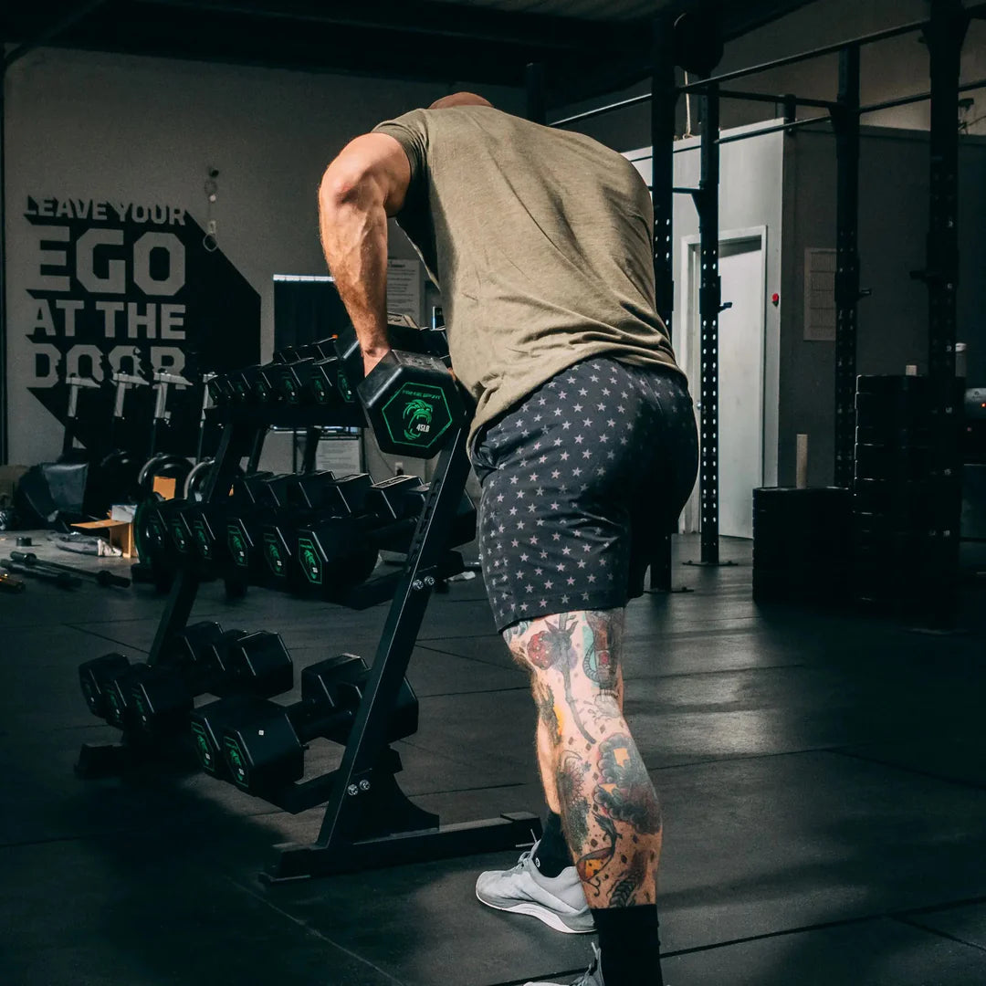 Fringe Sport Silverback Rubber Dumbbell Set – 80 to 100 lb (5 Pairs)