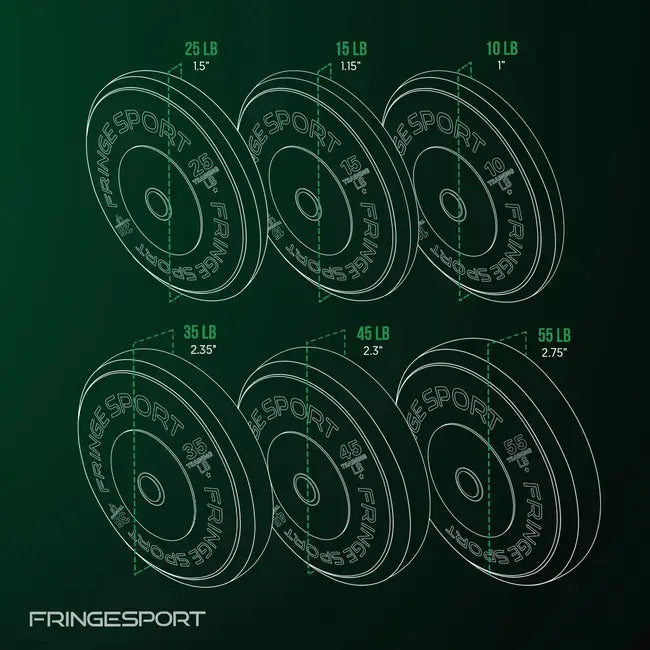 Fringe Sport Black Bumper Plates (Pairs)