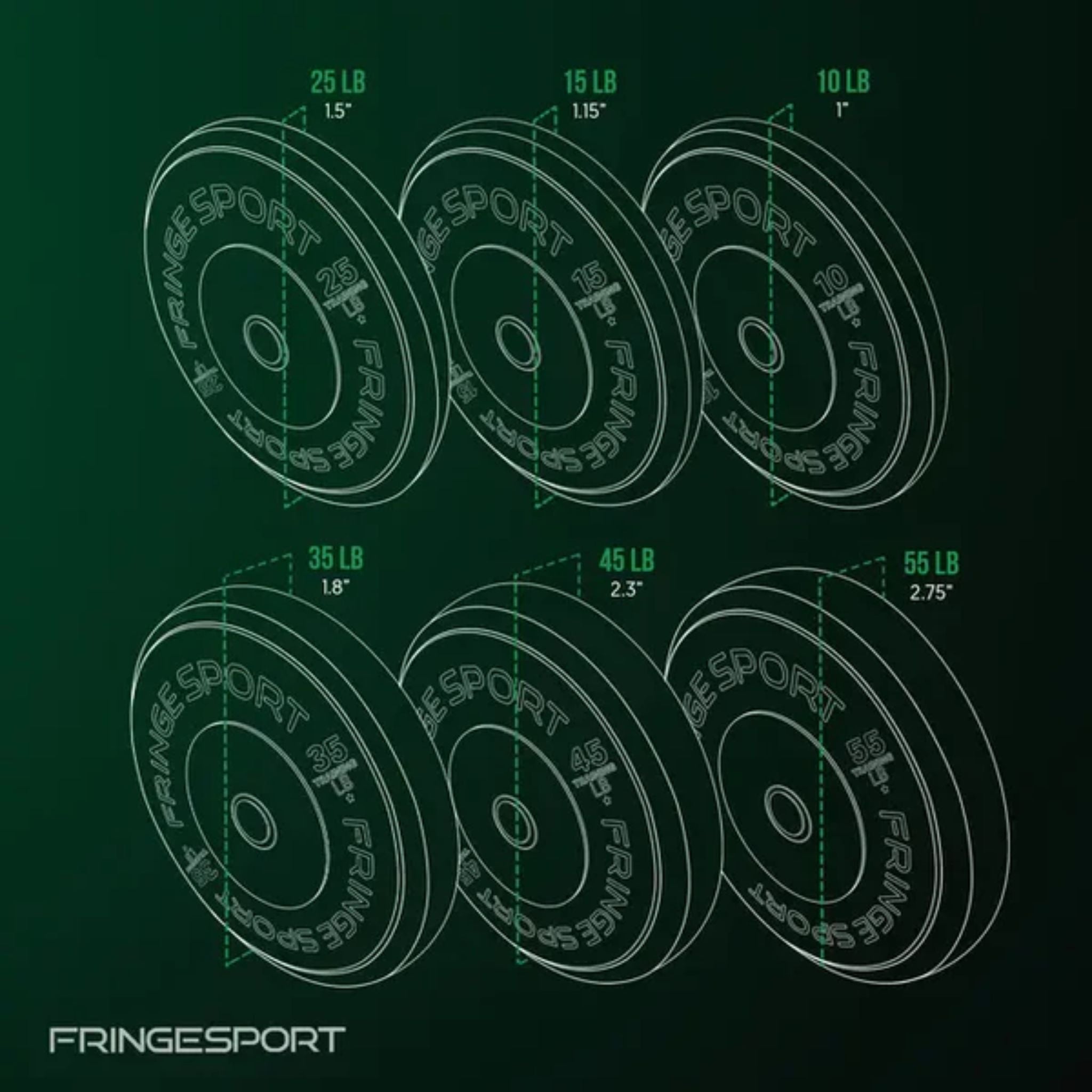 Fringe Sport Savage Bumper Weight Plates Pair 35 lb Each Plate Yellow