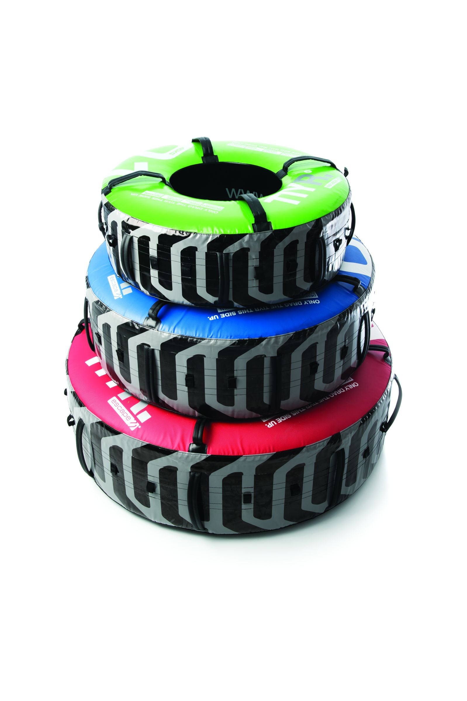 Escape Fitness TIYR – 220lb Functional Training Tire (Black, w/ Handles)
