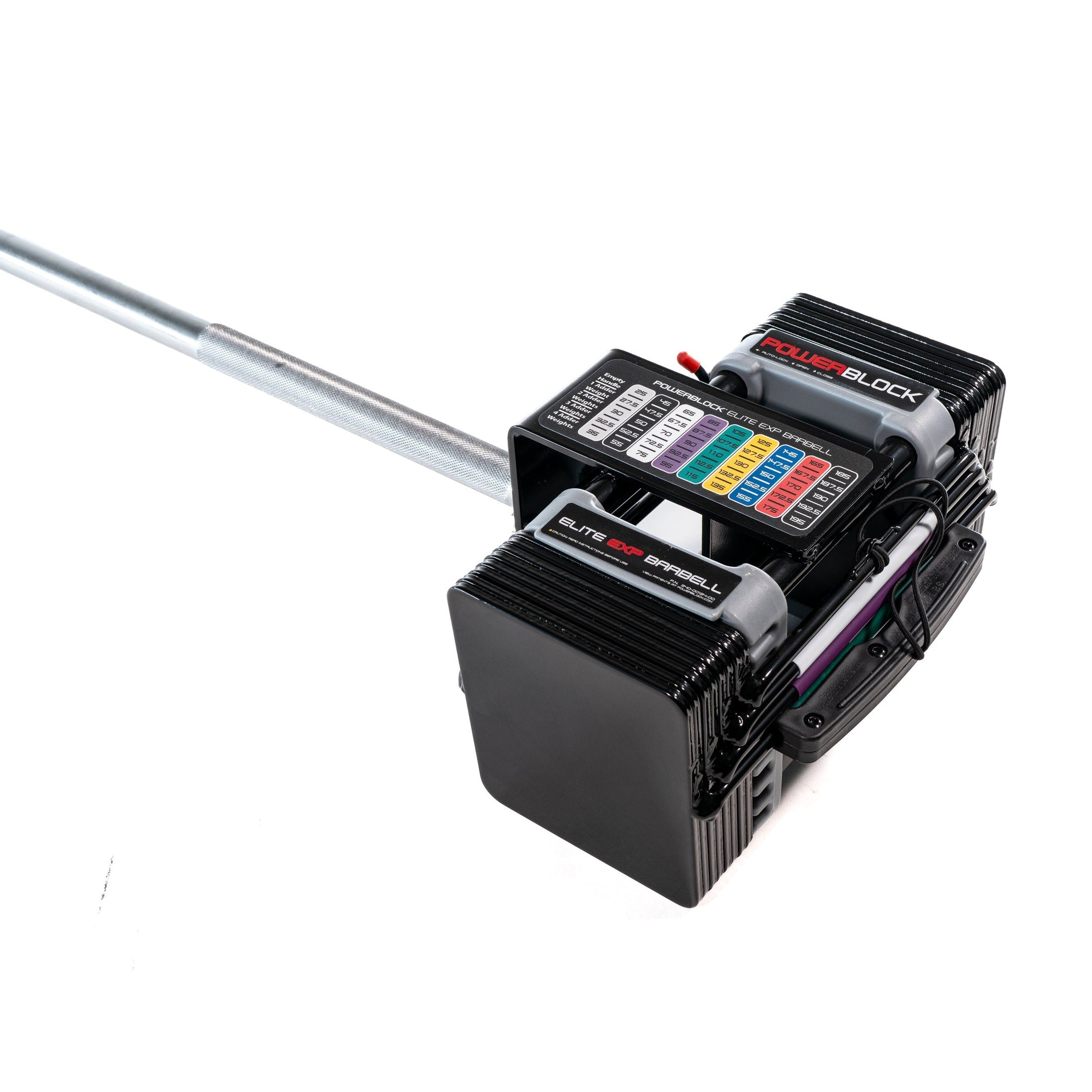 PowerBlock Elite EXP Straight Bar Adjustable Barbell Attachment Silver