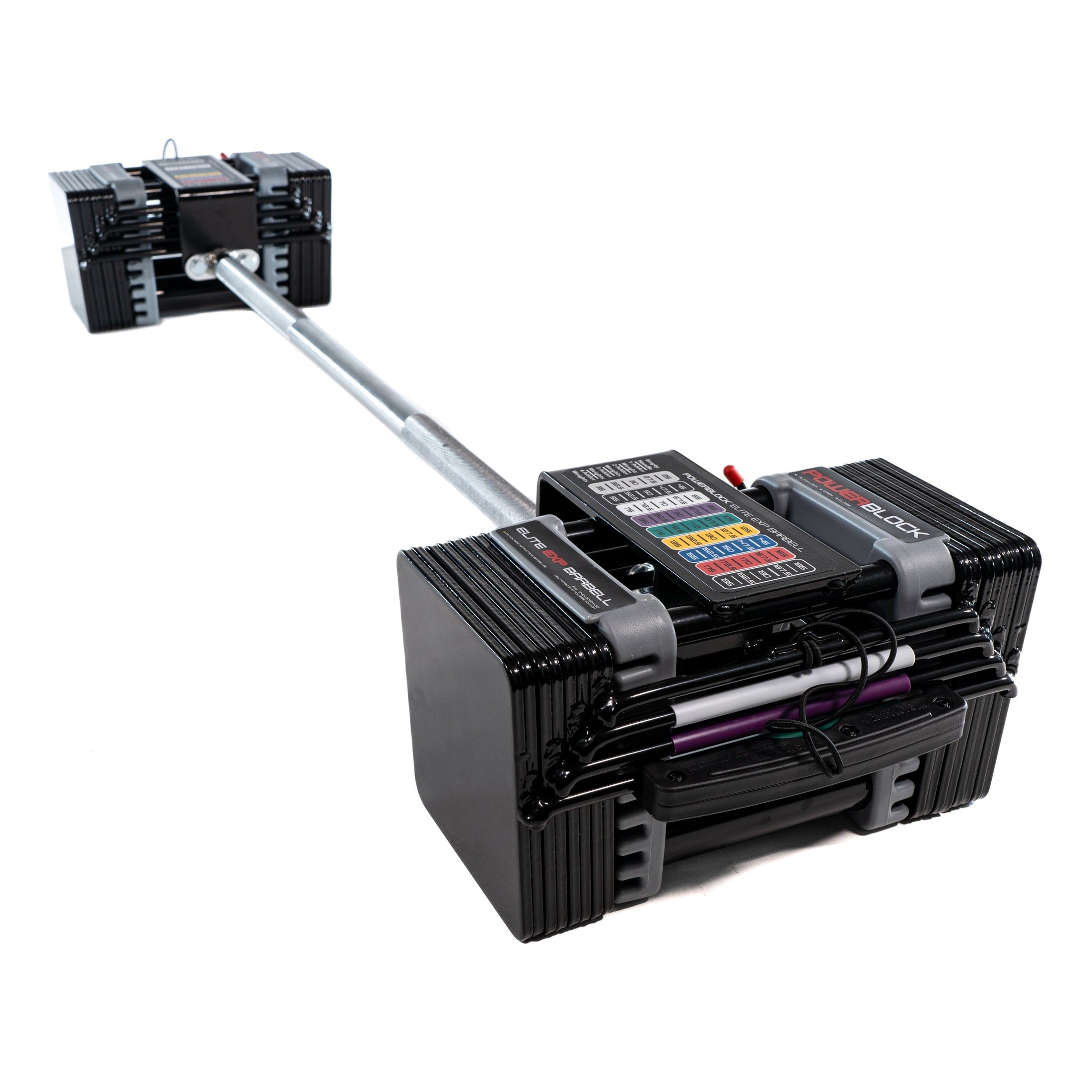 PowerBlock Elite EXP Straight Bar Adjustable Barbell Attachment Silver