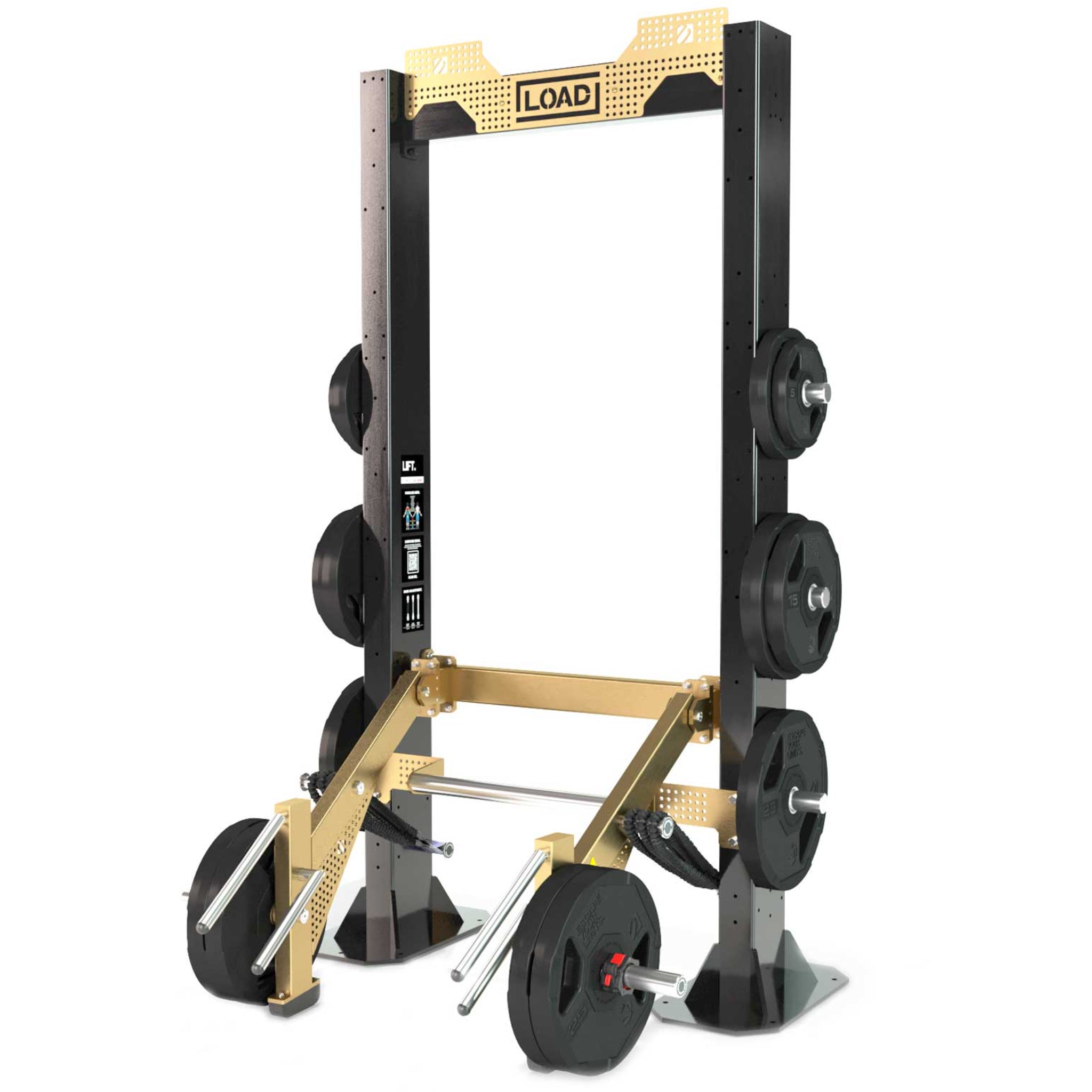 Escape Fitness Octagon Load Lift Station, Bolt Down with Resistance Bands