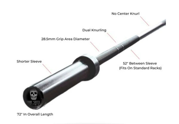 Bare Steel Equipment 6FT Shorty Barbell